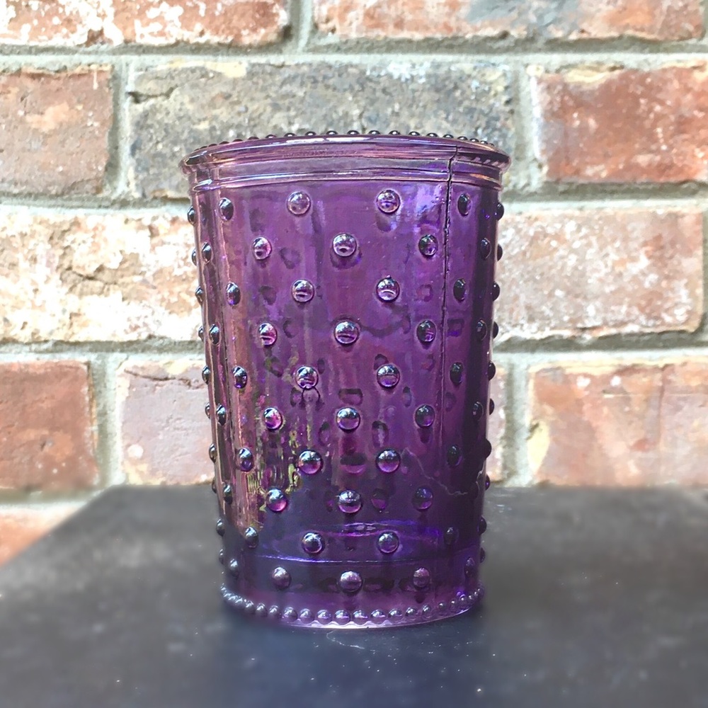 Dark Purple Glass Bubble Vase/Pencil Holder
